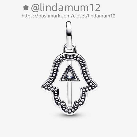 Pandora Hamsa Hand Medallion Charm - Picture 2 of 4
